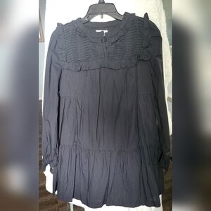 Long-sleeved Black Dress